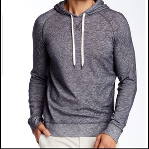 Vince Melange Raglan Hoodie Pullover Heather Gray